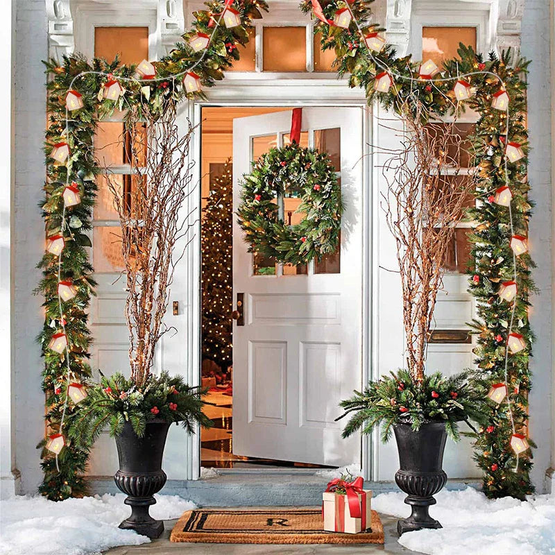 Wooden Christmas Houses with Atmospheric LED Lighting for Decoration