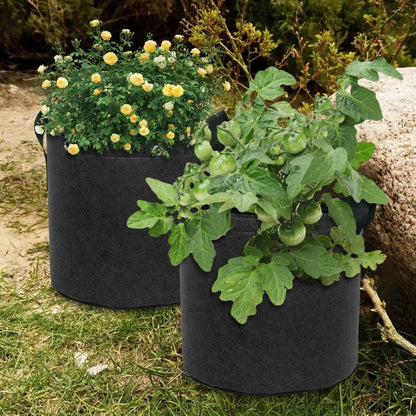 Breathable Felt Grow Bag with Carry Handles – Durable Planting Bag for Garden Plants and Flowers