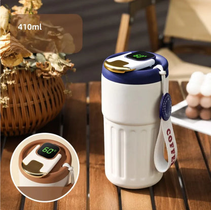 Thermo Mug with Temperature Display – 410ml for Hot and Cold Drinks