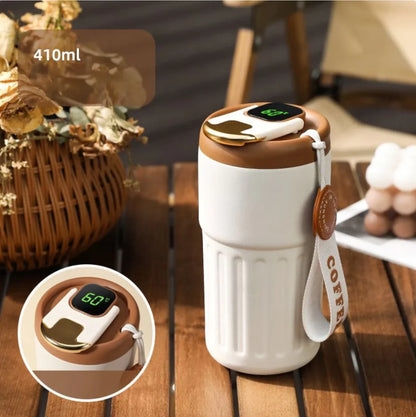 Thermo Mug with Temperature Display – 410ml for Hot and Cold Drinks