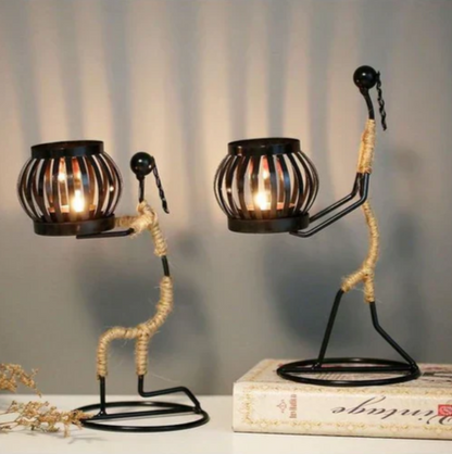 Rustic Candle Holder in Vintage Design
