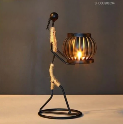 Rustic Candle Holder in Vintage Design