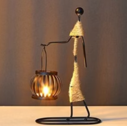 Rustic Candle Holder in Vintage Design