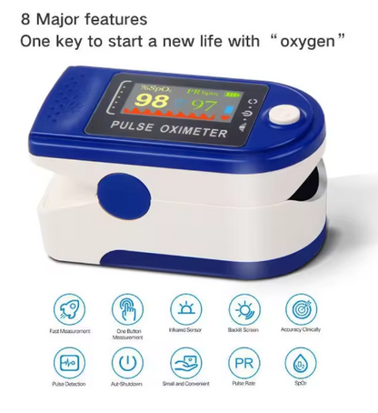 Finger Pulse Oximeter with OLED Display for Precise Oxygen Measurement and Pulse Monitoring