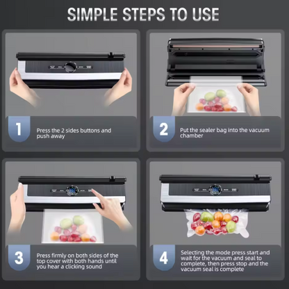Multifunctional 8-in-1 Vacuum Sealer with Foil Cutter and Fresh-Keeping Function