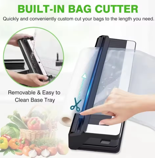 Multifunctional 8-in-1 Vacuum Sealer with Foil Cutter and Fresh-Keeping Function