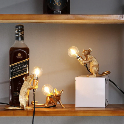 Unique Mouse Table Lamp with Artistic Design and LED Lighting