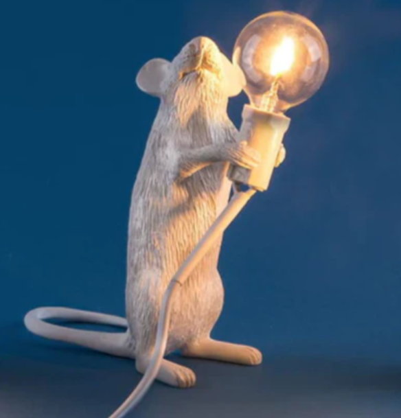 Unique Mouse Table Lamp with Artistic Design and LED Lighting