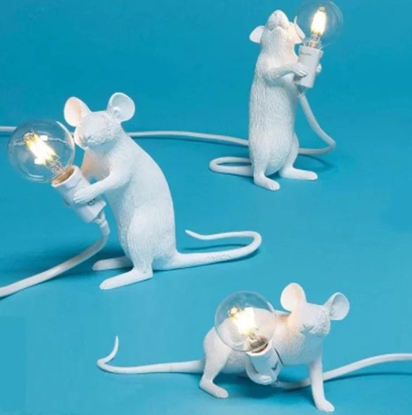 Unique Mouse Table Lamp with Artistic Design and LED Lighting