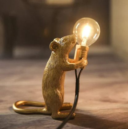 Unique Mouse Table Lamp with Artistic Design and LED Lighting