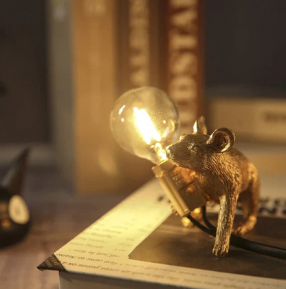 Unique Mouse Table Lamp with Artistic Design and LED Lighting