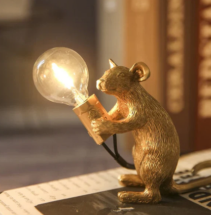 Unique Mouse Table Lamp with Artistic Design and LED Lighting