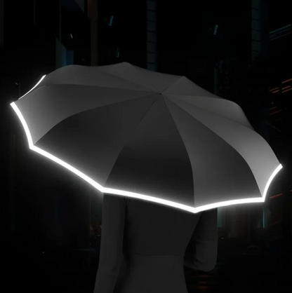 Sturdy Umbrella with Reflective Edge – Wind and Rain Resistant