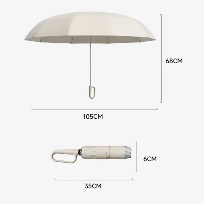 Sturdy Umbrella with Reflective Edge – Wind and Rain Resistant