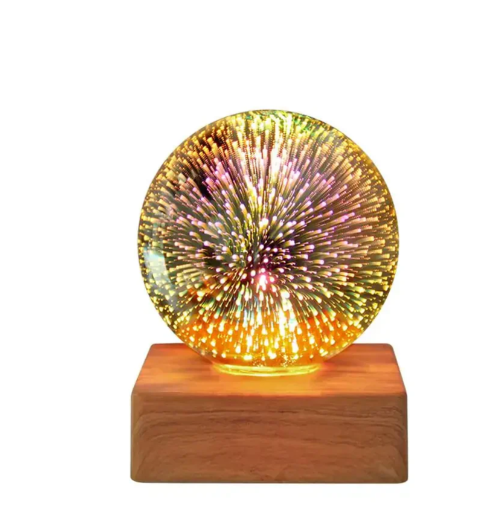 LED Crystal Ball Lamp with 3D Firework Effect