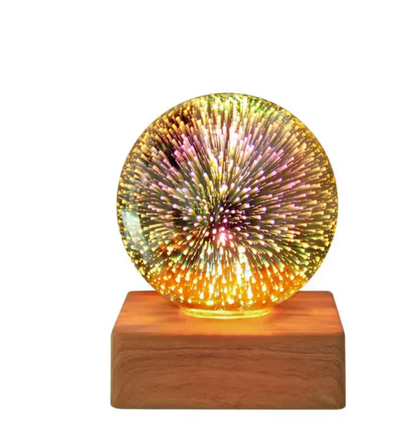 LED Crystal Ball Lamp with 3D Firework Effect