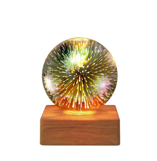 LED Crystal Ball Lamp with 3D Firework Effect