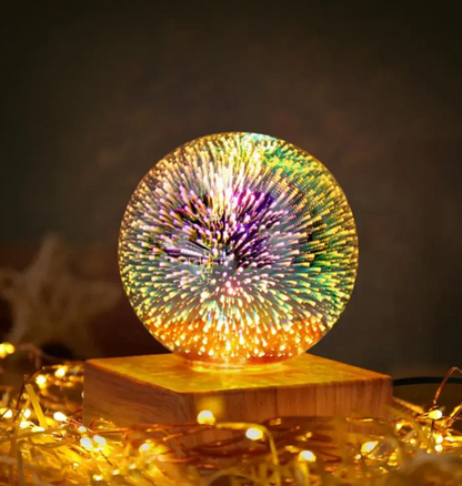 LED Crystal Ball Lamp with 3D Firework Effect