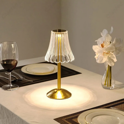 Crystal Table Lamp with Dimmer – Wireless and Modern