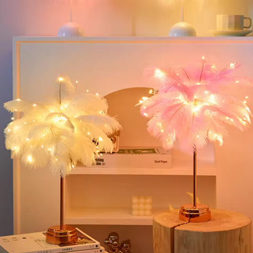 Elegant Feather Lamp for Modern Interiors