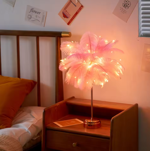 Elegant Feather Lamp for Modern Interiors