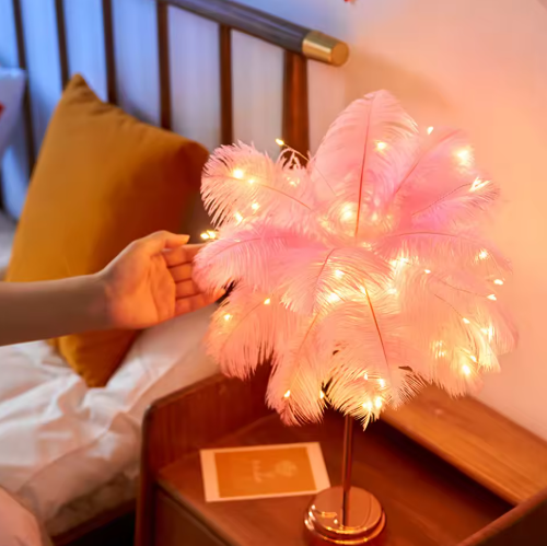 Elegant Feather Lamp for Modern Interiors