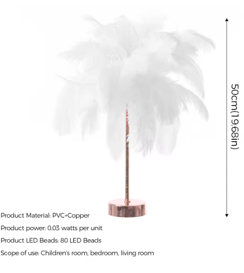 Elegant Feather Lamp for Modern Interiors