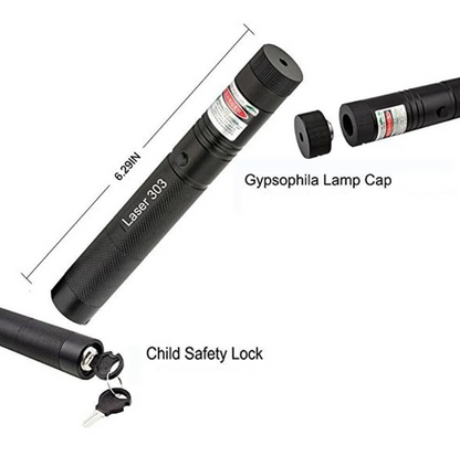 High-Power Laser Pointer 303 with Green and Red Beam for Long-Distance Use