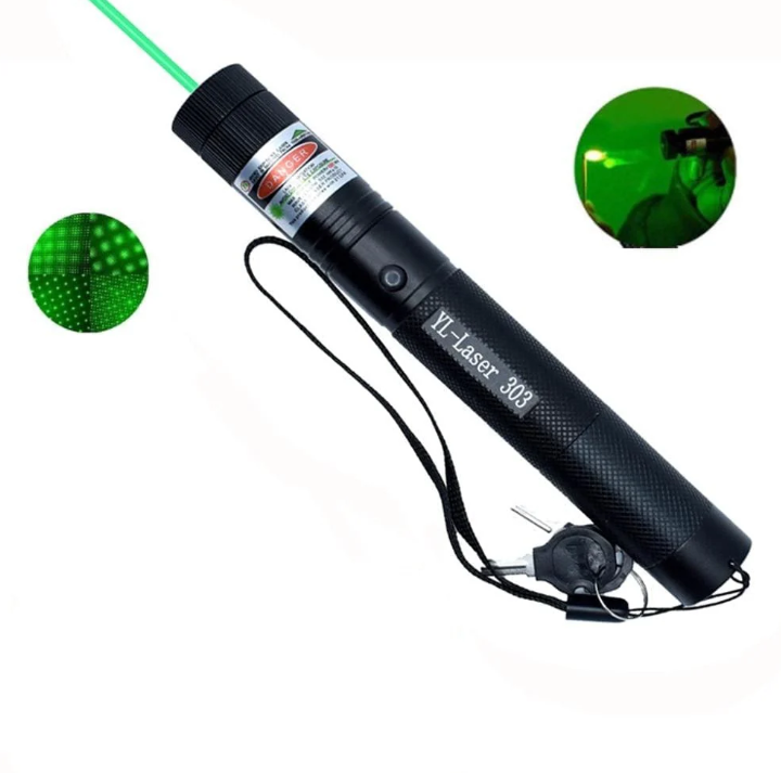 High-Power Laser Pointer 303 with Green and Red Beam for Long-Distance Use