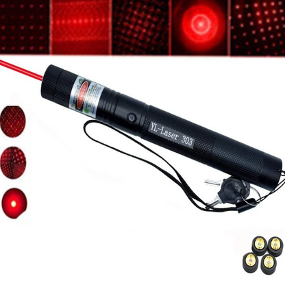High-Power Laser Pointer 303 with Green and Red Beam for Long-Distance Use