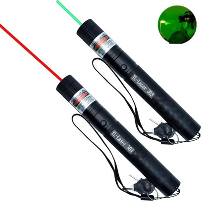 High-Power Laser Pointer 303 with Green and Red Beam for Long-Distance Use