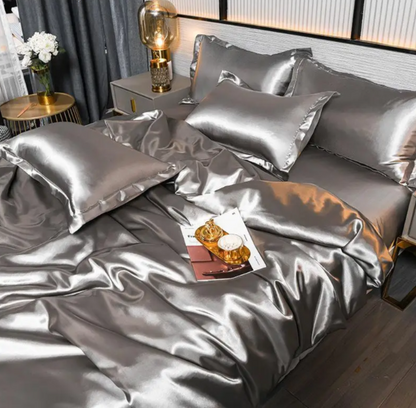 High-Quality Uni Satin Bedding Set for Comfort and Style