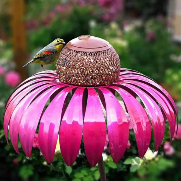 Flower-Shaped Bird Feeder for the Garden