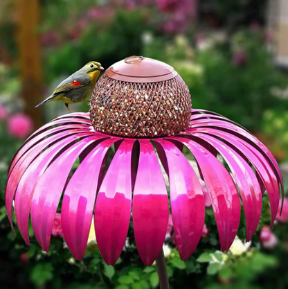 Flower-Shaped Bird Feeder for the Garden