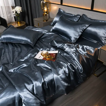 High-Quality Uni Satin Bedding Set for Comfort and Style