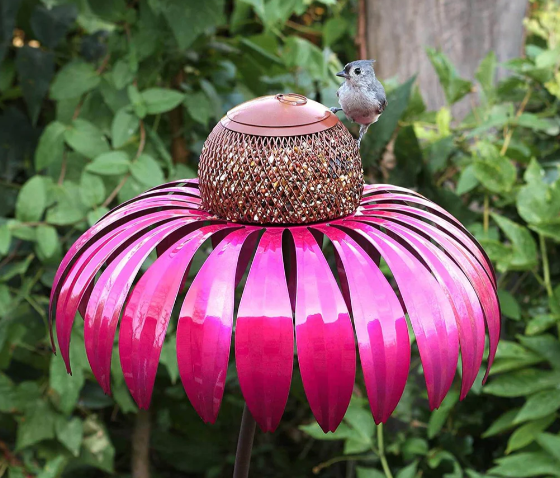 Flower-Shaped Bird Feeder for the Garden