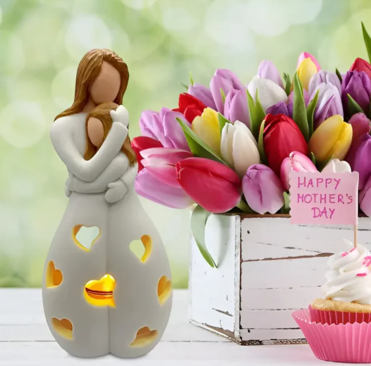 Decorative Candle Holder for Mother and Child