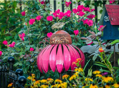 Flower-Shaped Bird Feeder for the Garden