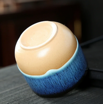 Handmade Ceramic Mug – Colorful Teacups with Natural Glaze Finish