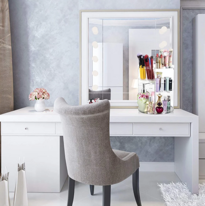 360° Rotating Makeup Organizer – Practical Storage Stand for Cosmetics
