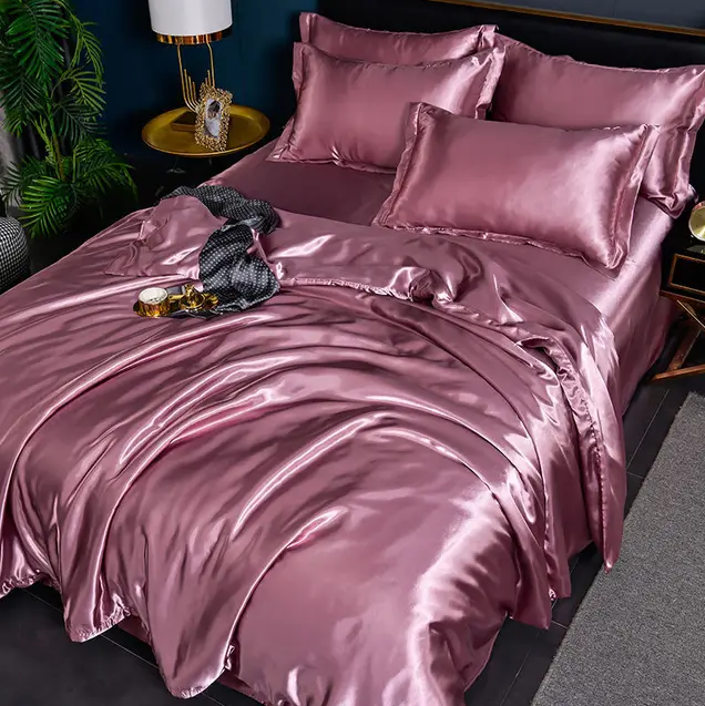 High-Quality Uni Satin Bedding Set for Comfort and Style