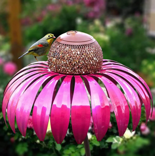 Flower-Shaped Bird Feeder for the Garden