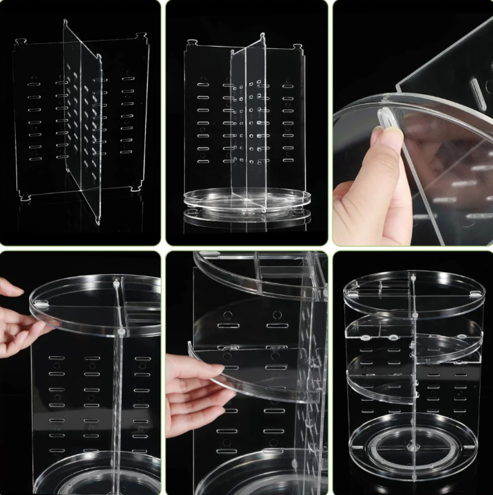 360° Rotating Makeup Organizer – Practical Storage Stand for Cosmetics