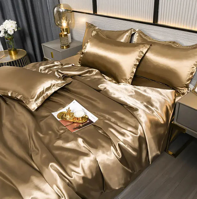 High-Quality Uni Satin Bedding Set for Comfort and Style