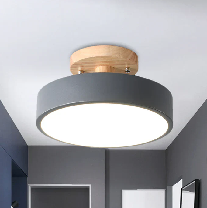 Nordic LED Ceiling Light with Modern Design and Gold Accent Lighting