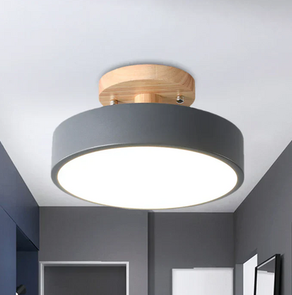 Nordic LED Ceiling Light with Modern Design and Gold Accent Lighting