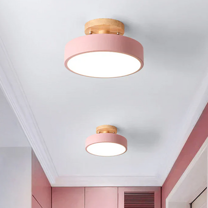 Nordic LED Ceiling Light with Modern Design and Gold Accent Lighting