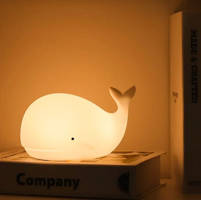 Night Light Whale with Color Change for a Relaxing Atmosphere