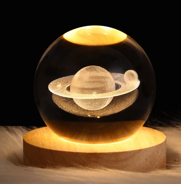 Crystal Lamp with 3D Effect