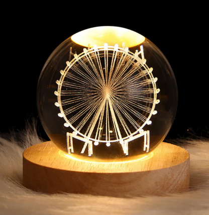 Crystal Lamp with 3D Effect